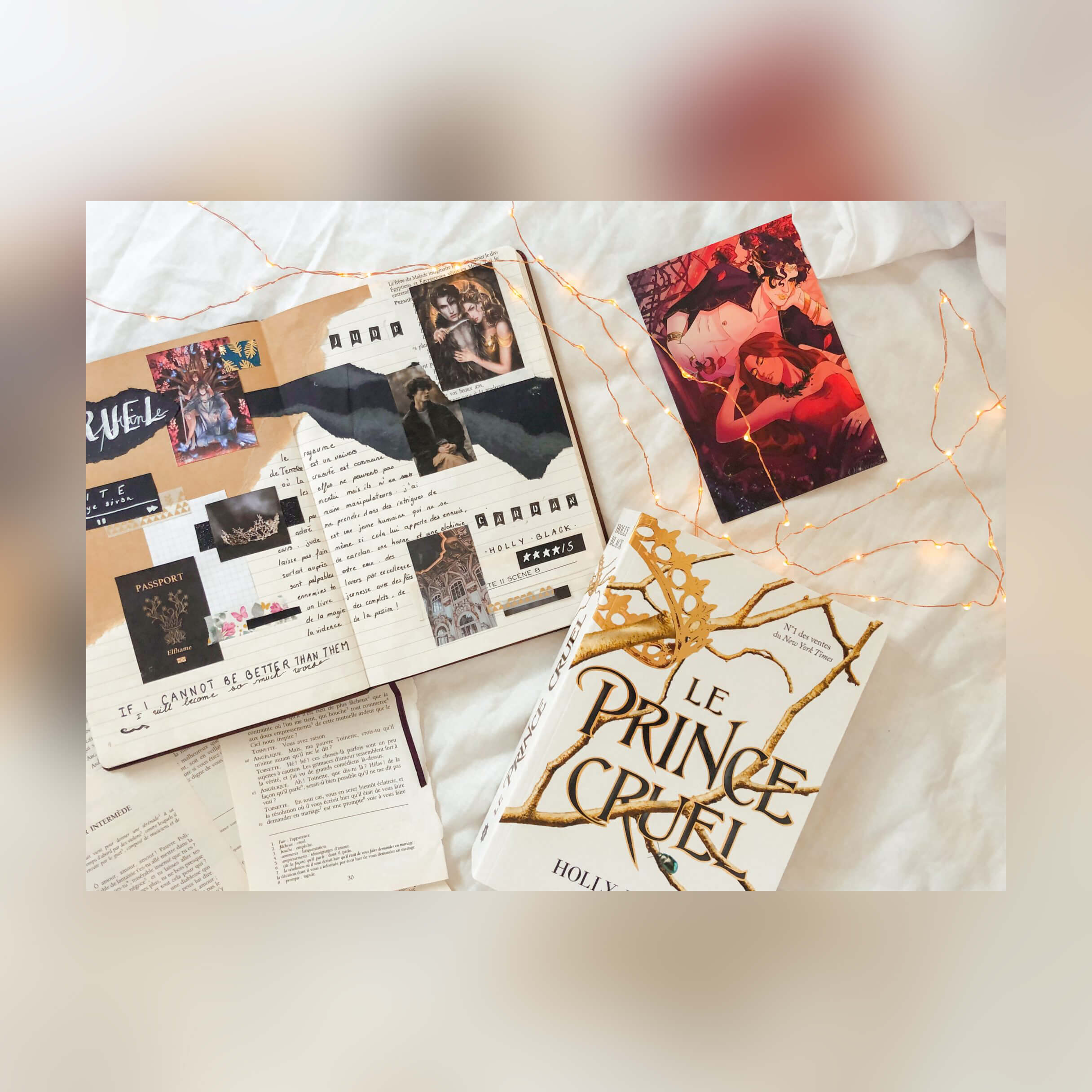 Bookstagram con libros, fanart y bullet journal